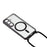 For Samsung Galaxy S26 Magnetic Case Electroplating Edge TPU Phone Cover with Screen Film / Shoulder Strap - Black - 3