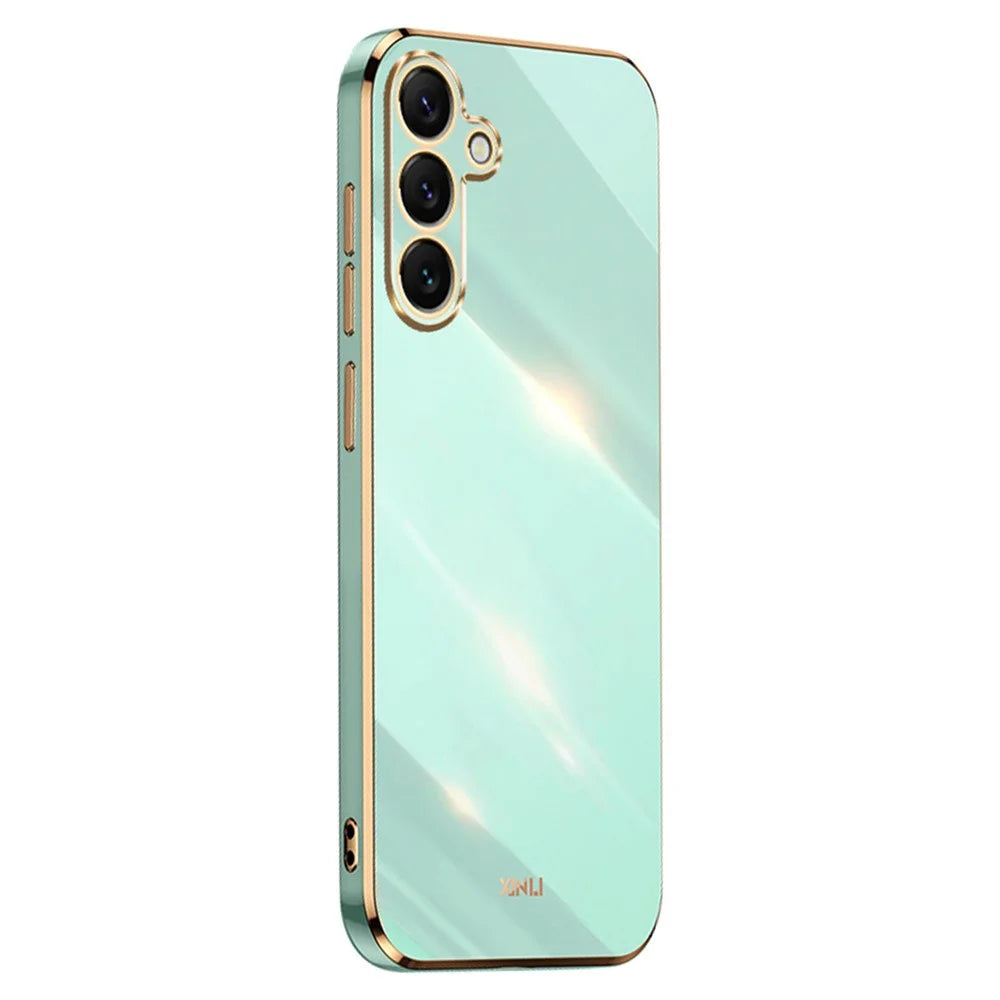 XINLI For Samsung Galaxy S26 Phone Case Electroplating TPU Sweatproof Protection Phone Cover - Cyan - 1
