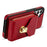 For Samsung Galaxy S26 Case Zipper Wallet Leather + TPU Phone Cover with Strap - Red - 2