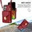 For Samsung Galaxy S26+ Case Zipper Wallet Leather + TPU Phone Cover with Strap - Red - 6