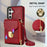 For Samsung Galaxy S26+ Case Zipper Wallet Leather + TPU Phone Cover with Strap - Red - 7