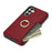 For Samsung Galaxy S26+ Case Ring Kickstand PU + TPU Card Holder Phone Cover - Red - 4