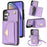 For Samsung Galaxy S26+ Case Card Slots PU+TPU Cell Phone Cover with Long Strap - Purple - 1