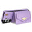 For Samsung Galaxy S26+ Case Card Slots PU+TPU Cell Phone Cover with Long Strap - Purple - 4