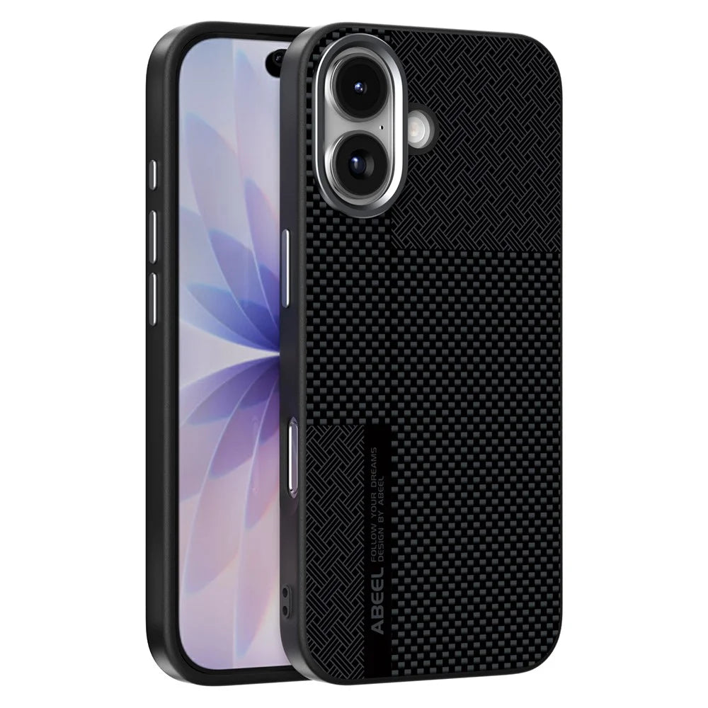 ABEEL For iPhone 17 Magnetic Case Ultra-thin 6D Printed Shockproof TPU PC Aluminum Alloy Leather Phone Cover - Guardian Model 2 No. 2 - 1