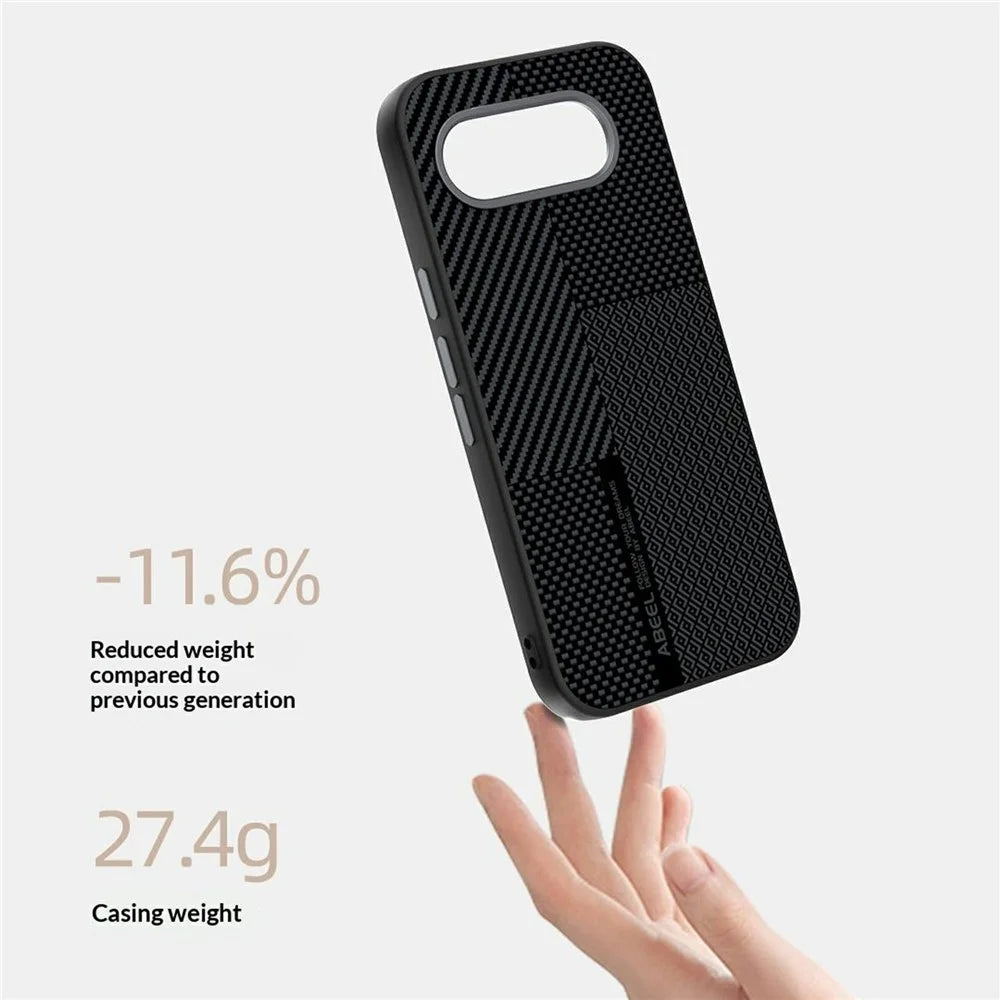 ABEEL For Google Pixel 9a Magnetic Case Ultra-thin 6D Printed Shockproof TPU PC Aluminum Alloy Leather Phone Cover - Guardian Model 2 No. 2 - 3