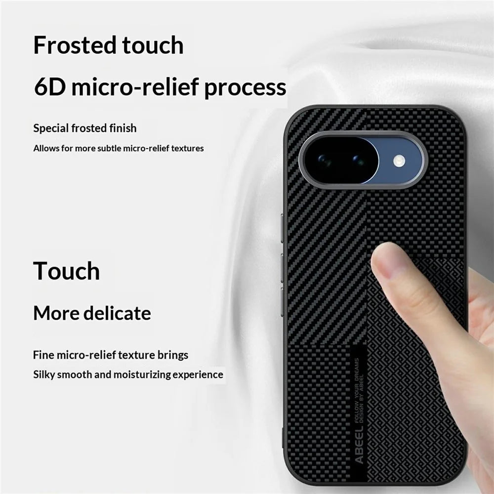 ABEEL For Google Pixel 9a Magnetic Case Ultra-thin 6D Printed Shockproof TPU PC Aluminum Alloy Leather Phone Cover - Guardian Model 2 No. 2 - 4