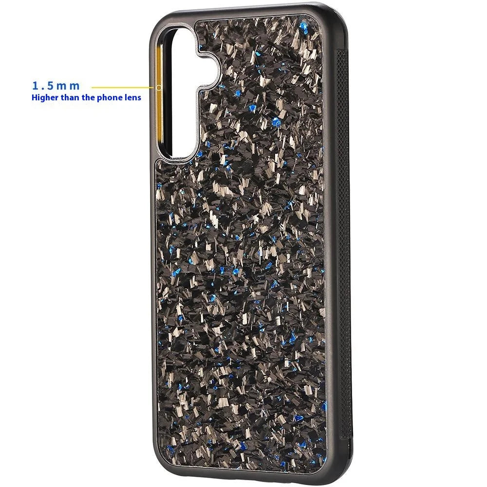 For Samsung Galaxy S26 Magnetic Case Forged Texture Aramid Fiber + TPU Anti-Slip Phone Cover - Blue - 4