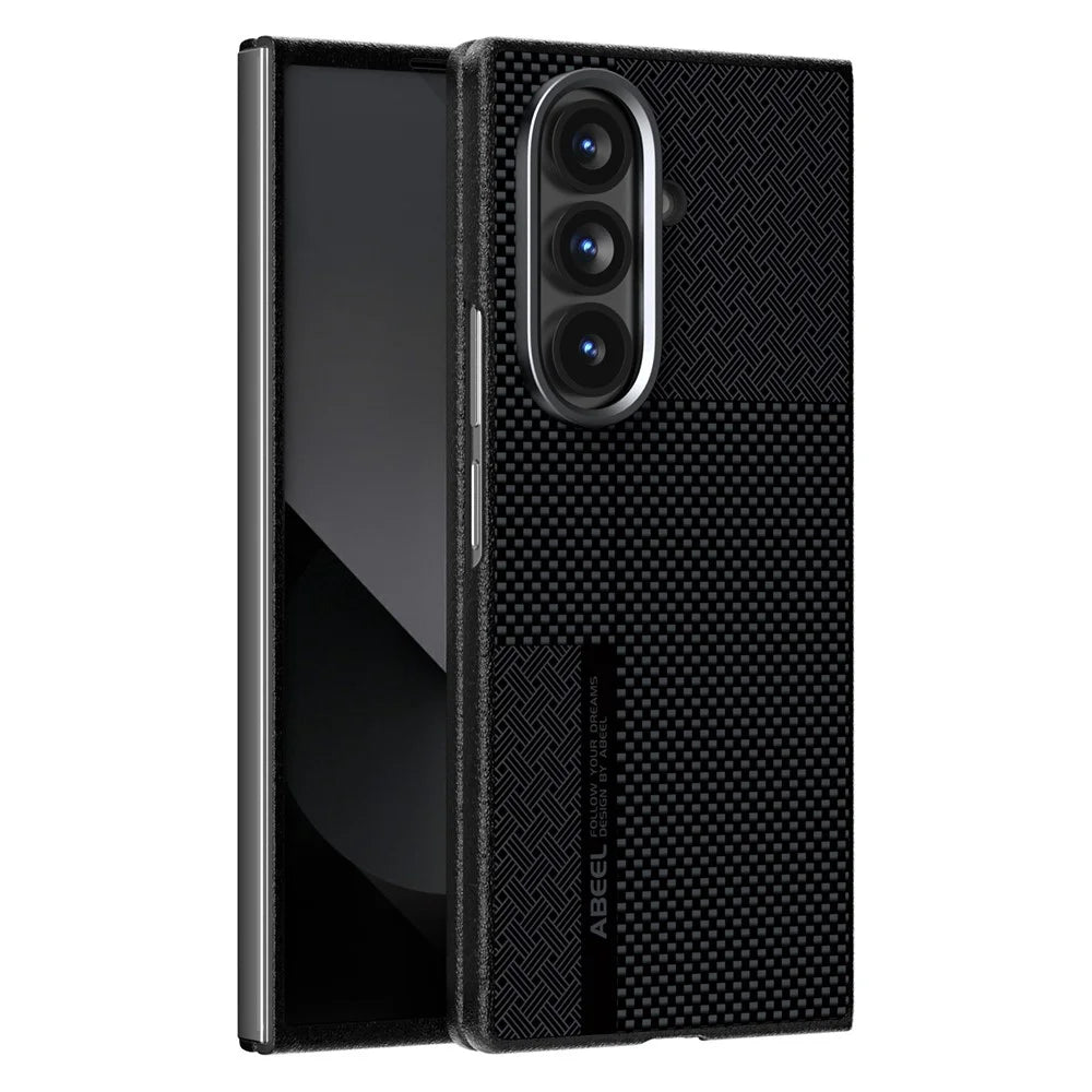 ABEEL For Samsung Galaxy Z Fold7 5G Magnetic Case Ultra-thin 6D Printed Shockproof TPU PC Aluminum Alloy Leather Phone Cover - Guardian Model 2 No. 2 - 1