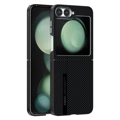 ABEEL For Samsung Galaxy Z Flip7 5G Magnetic Case Ultra-thin 6D Printed Shockproof TPU PC Aluminum Alloy Leather Phone Cover - Guardian Model 2 No. 2 - 1
