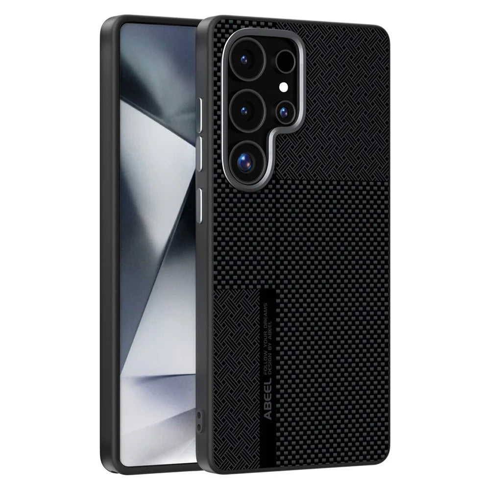 ABEEL For Samsung Galaxy S25 Ultra Magnetic Case Ultra-thin 6D Printed Shockproof TPU PC Aluminum Alloy Leather Phone Cover - Guardian Model 2 No. 2 - 1