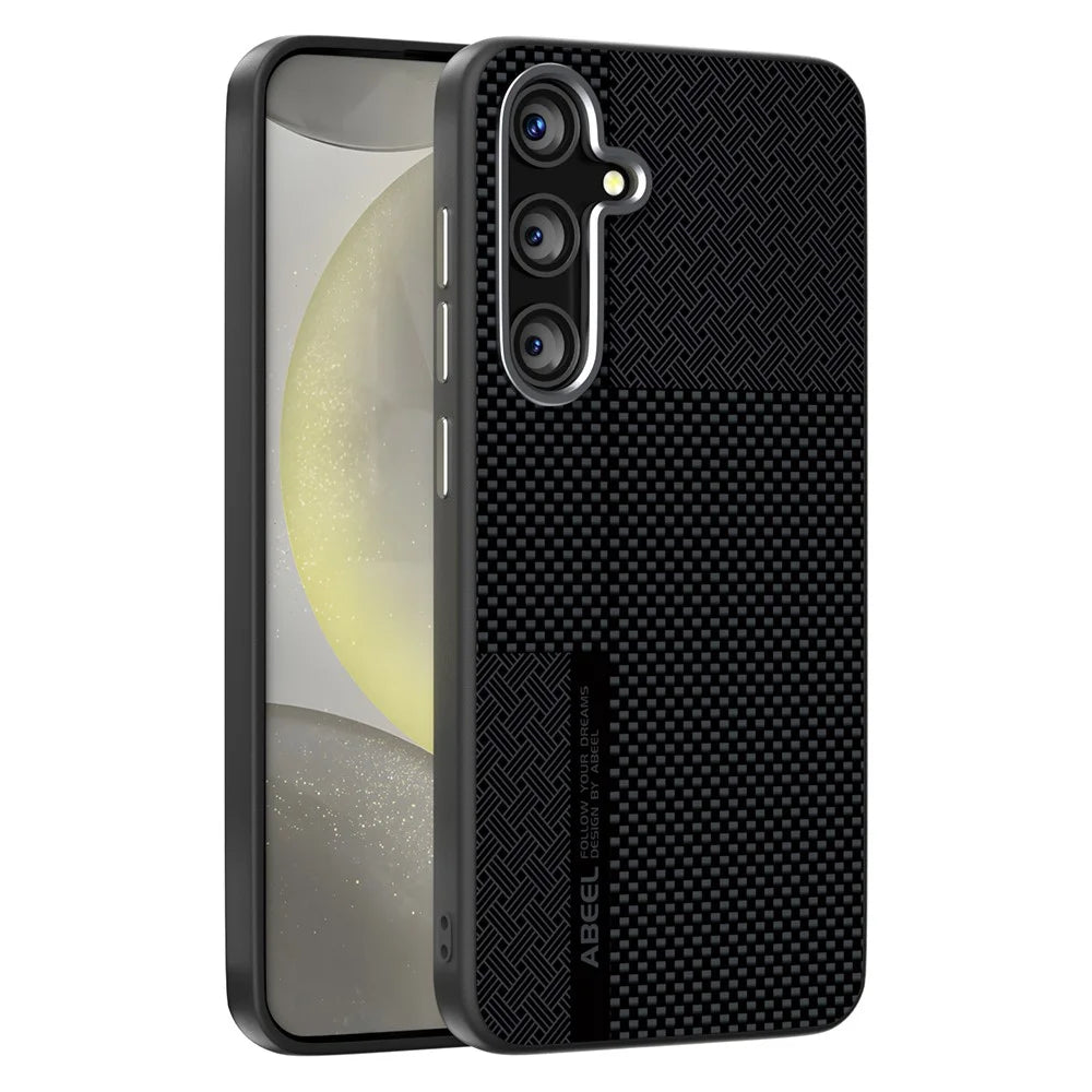 ABEEL For Samsung Galaxy S24+ Magnetic Case Ultra-thin 6D Printed Shockproof TPU PC Aluminum Alloy Leather Phone Cover - Guardian Model 2 No. 2 - 1