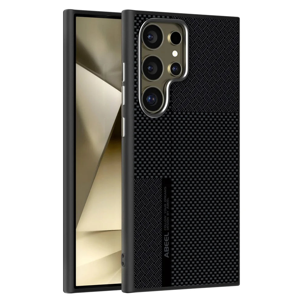 ABEEL For Samsung Galaxy S24 Ultra Magnetic Case Ultra-thin 6D Printed Shockproof TPU PC Aluminum Alloy Leather Phone Cover - Guardian Model 2 No. 2 - 1