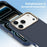 For iPhone 17 Pro Case Compatible with MagSafe Carbon Fiber Texture Shockproof Leather TPU PC Protective Cover - Sapphire - 5