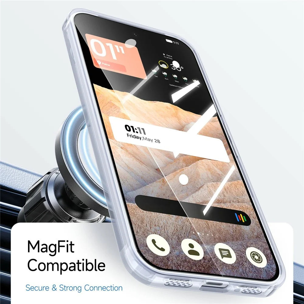 For Google Pixel 10 Pro XL Magnetic Case TPU Acrylic Phone Back Cover - White - 3