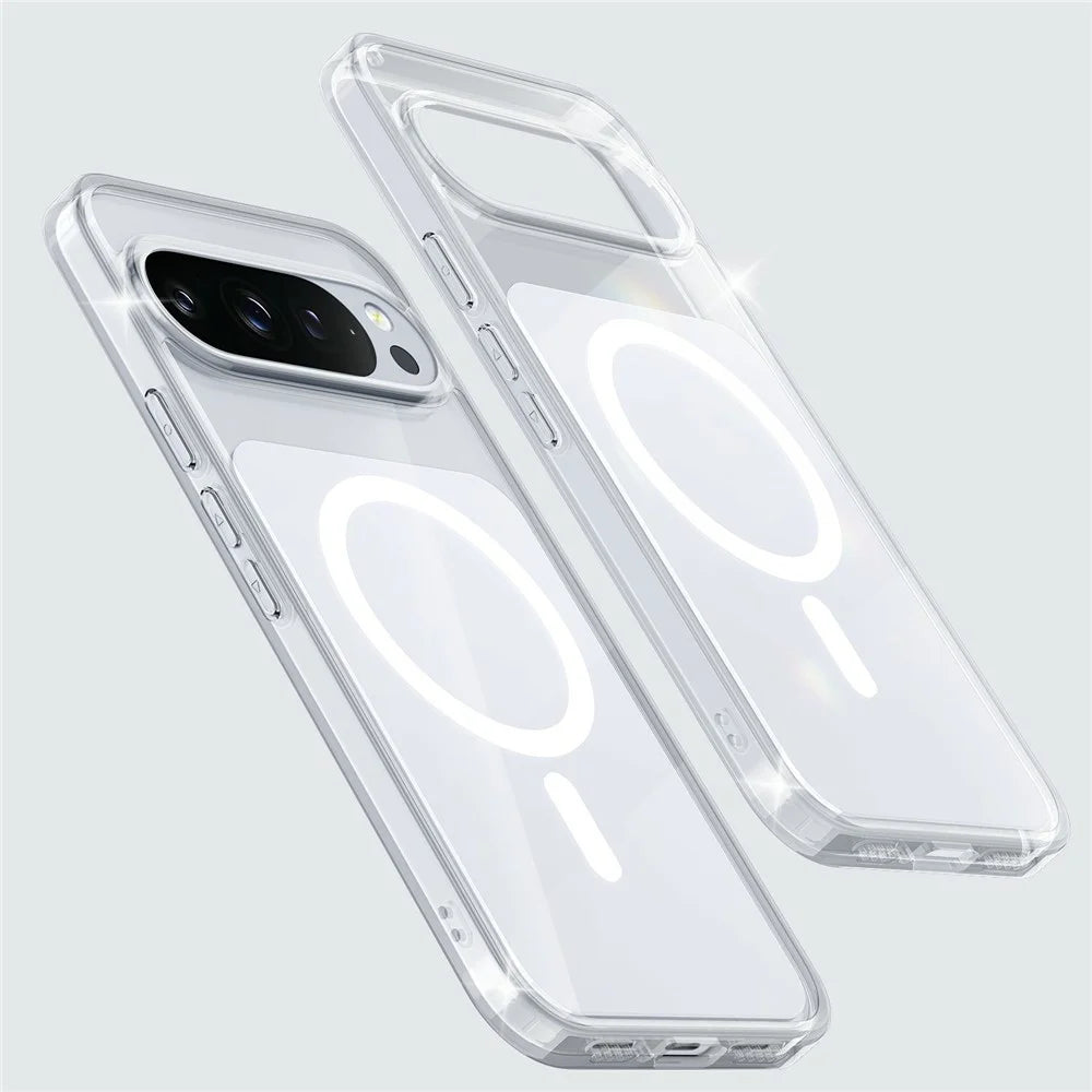 For Google Pixel 10 Pro XL Magnetic Case TPU Acrylic Phone Back Cover - White - 5