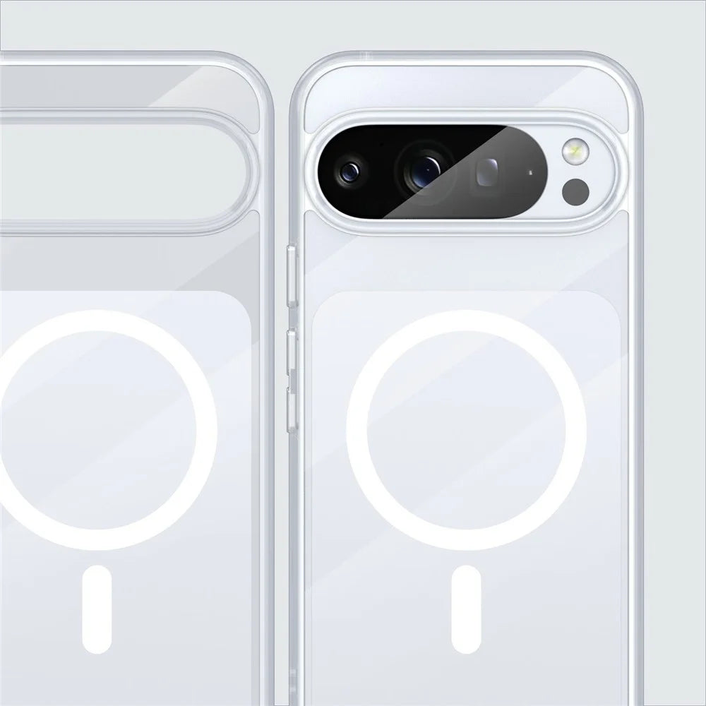 For Google Pixel 10 Pro XL Magnetic Case TPU Acrylic Phone Back Cover - White - 7