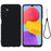 Shockproof Slim Case for Samsung Galaxy F13 4G Liquid Silicone Phone Cover Anti-Drop Protective Case with Strap - Black - 1