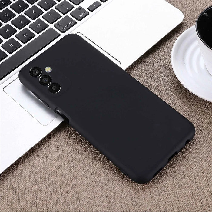 Shockproof Slim Case for Samsung Galaxy F13 4G Liquid Silicone Phone Cover Anti-Drop Protective Case with Strap - Black - 7