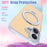 For iPhone 17 Magnetic Case Glitter Rotating Kickstand TPU Acrylic Shockproof Phone Cover - Orange - 4