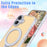 For iPhone 17 Magnetic Case Glitter Rotating Kickstand TPU Acrylic Shockproof Phone Cover - Orange - 6