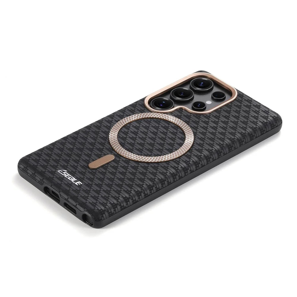 ESEBLE For Samsung Galaxy S26 Ultra Magnetic Case TPU + PU Leather Phone Cover - Black - 7