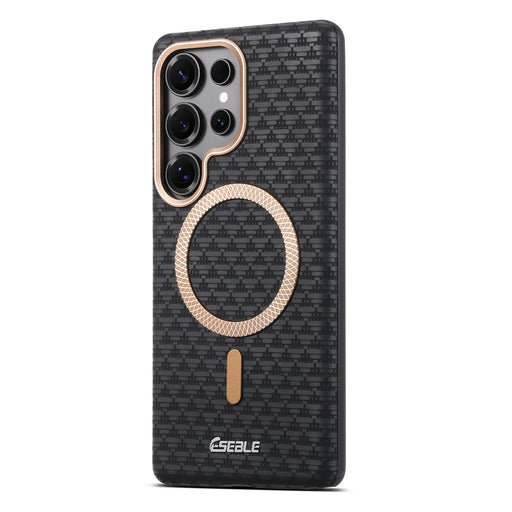 ESEBLE For Samsung Galaxy S25 Ultra Magnetic Case TPU + PU Leather Phone Cover - Black - 2