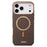 ESEBLE For iPhone 17 Pro Magnetic Case TPU + PU Leather Phone Cover Compatible with Magsafe - Dark Brown - 1