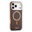 ESEBLE For iPhone 17 Pro Magnetic Case TPU + PU Leather Phone Cover Compatible with Magsafe - Dark Brown - 4