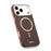 ESEBLE For iPhone 17 Pro Magnetic Case TPU + PU Leather Phone Cover Compatible with Magsafe - Dark Brown - 5