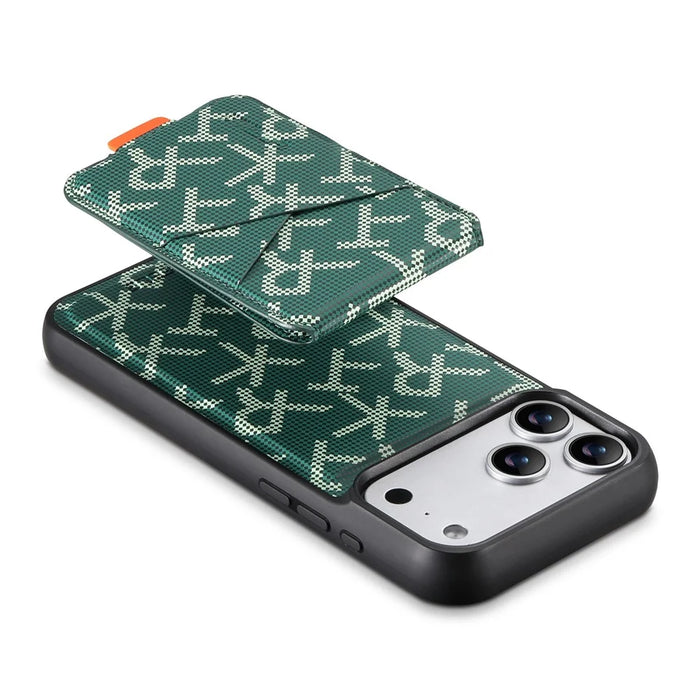 ESEBLE For iPhone 17 Pro Max Magnetic Case RFID Blocking Detachable Card Holder Stand Phone Cover Compatible With MagSafe - Green - 2
