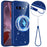 For Google Pixel 9a Magnetic Case Glitter TPU Shockproof Phone Cover with Lanyard - Pink - 1