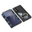 GKK for Samsung Galaxy Z TriFold 5G Case Magnetic Hinge Rotating Kickstand Wristband PC Phone Cover with Tempered Glass Film - Transparent Black - 3