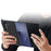 GKK for Samsung Galaxy Z TriFold 5G Case Magnetic Hinge Rotating Kickstand Wristband PC Phone Cover with Tempered Glass Film - Transparent Black - 4
