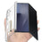 GKK for Samsung Galaxy Z TriFold 5G Case Magnetic Hinge Rotating Kickstand Wristband PC Phone Cover with Tempered Glass Film - Transparent Black - 5