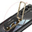 GKK for Samsung Galaxy Z TriFold 5G Case Magnetic Hinge Rotating Kickstand Wristband PC Phone Cover with Tempered Glass Film - Transparent Black - 7