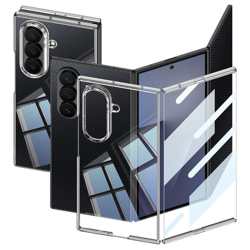 GKK For Samsung Galaxy Z TriFold 5G Case Transparent PC Phone Cover with Tempered Glass Film - Transparent - 1