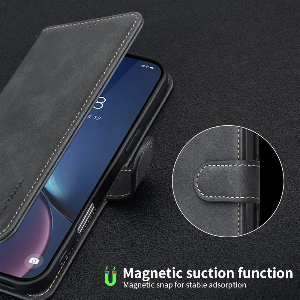 BINFEN COLOR BF37 for Samsung Galaxy S26 Ultra Case RFID Blocking Wallet Stand Leather Phone Cover - Black - 7