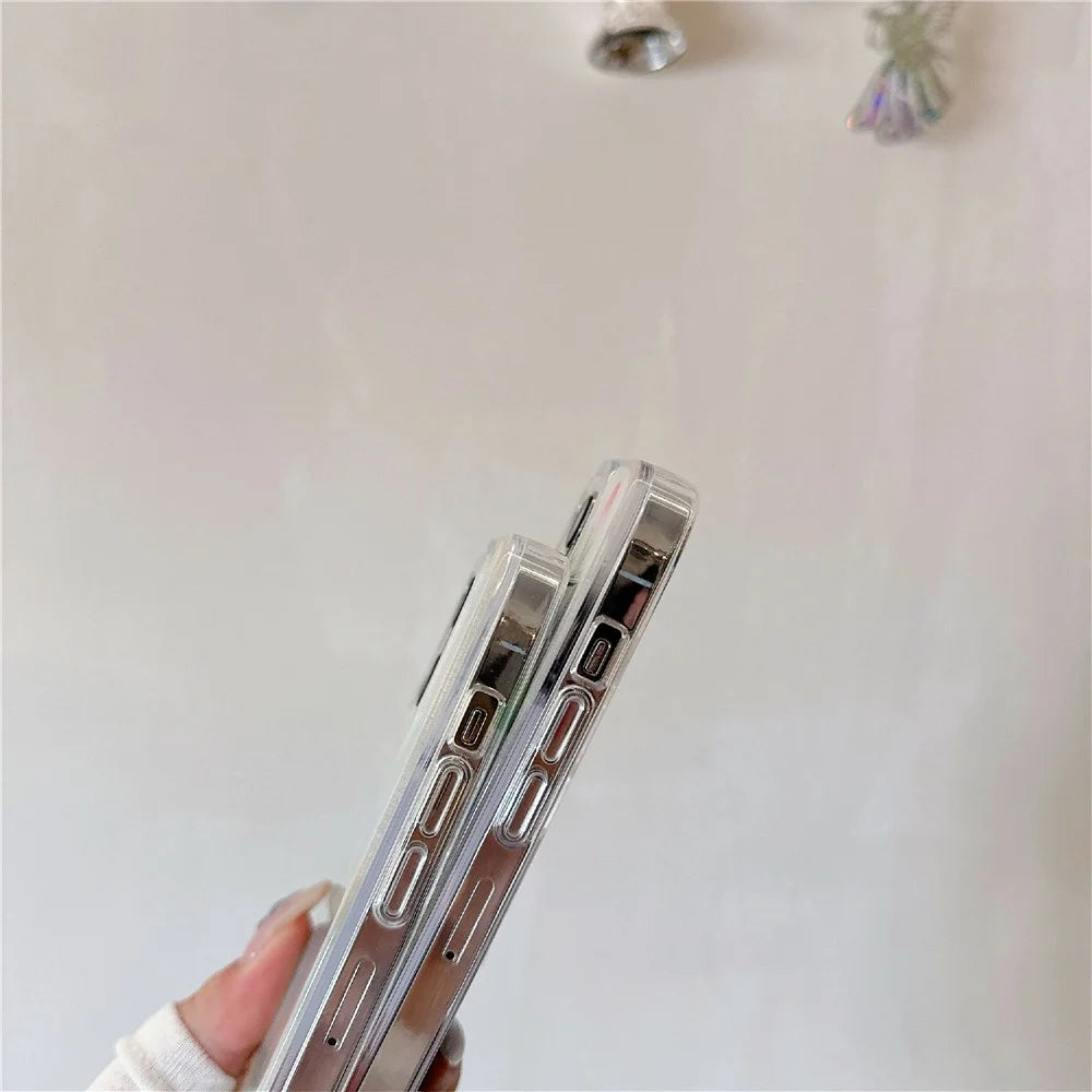 For iPhone 16 Pro Max TPU Case 2.5mm Glitter Epoxy Flower Pattern  Phone Back Cover - Tulip - 5
