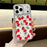 For iPhone 17 Pro Max Magnetic Case Compatible with MagSafe TPU + PC Bow Flower Phone Cover - Red Cherry - 2
