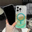 For iPhone 16 Pro Max Magnetic Case Compatible with MagSafe Gold Foil Glitter 2.5mm Epoxy TPU Phone Cover - Green - 3