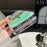 For iPhone 16 Pro Max Magnetic Case Compatible with MagSafe Gold Foil Glitter 2.5mm Epoxy TPU Phone Cover - Green - 4