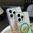 For iPhone 16 Pro Max Magnetic Case Compatible with MagSafe Gold Foil Glitter 2.5mm Epoxy TPU Phone Cover - Green - 6