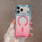 For iPhone 17 Pro Max Case Compatible with MagSafe Gradient Color TPU + PC Clear Phone Back Cover - Baby Blue / Pink - 1