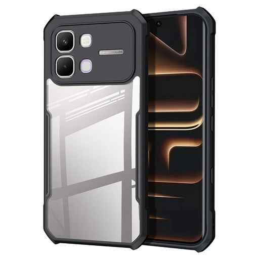 XUNDD For Infinix Note Edge 5G Case Dropproof TPU + Acrylic Clear Back Phone Cover - Black - 1