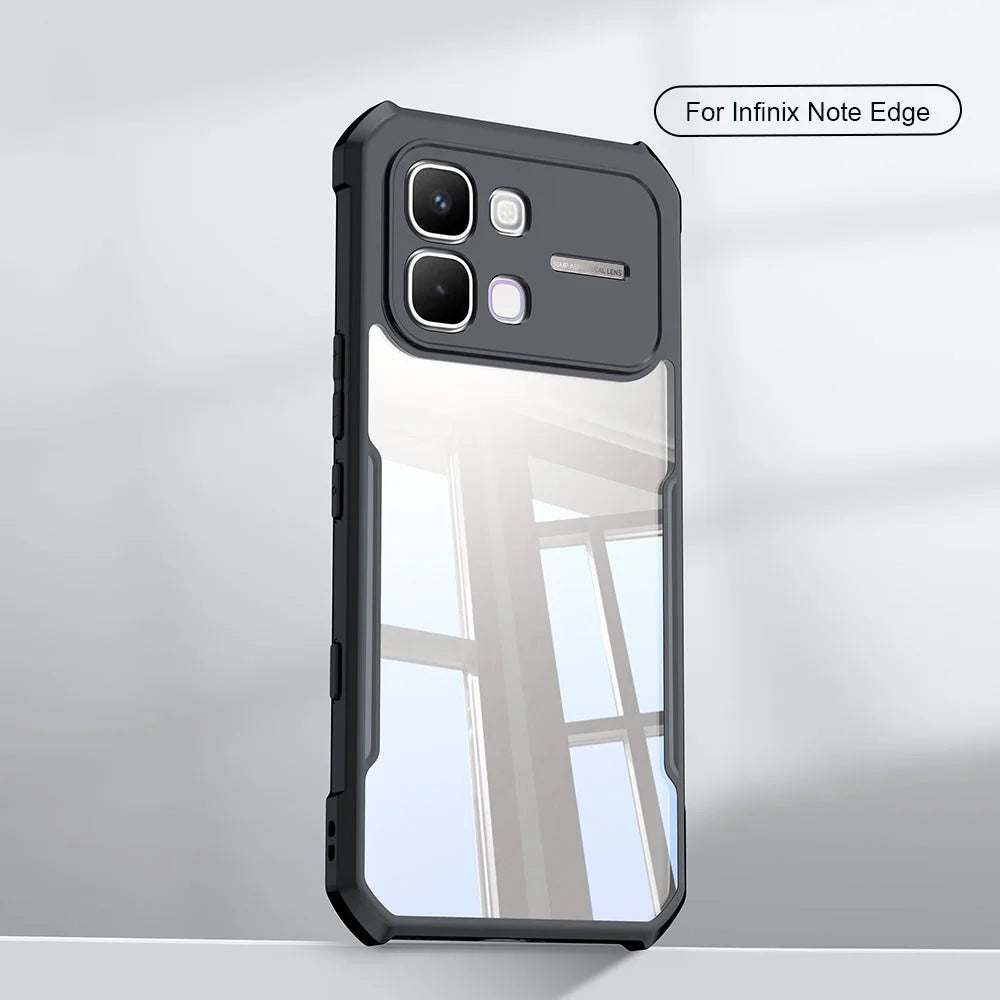 XUNDD For Infinix Note Edge 5G Case Dropproof TPU + Acrylic Clear Back Phone Cover - Black - 3