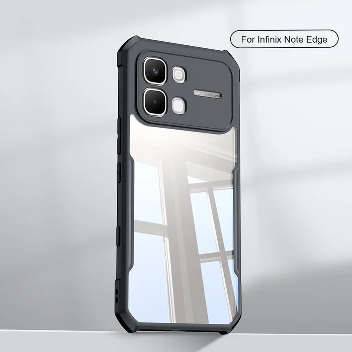 XUNDD For Infinix Note Edge 5G Case Dropproof TPU + Acrylic Clear Back Phone Cover - Black - 3