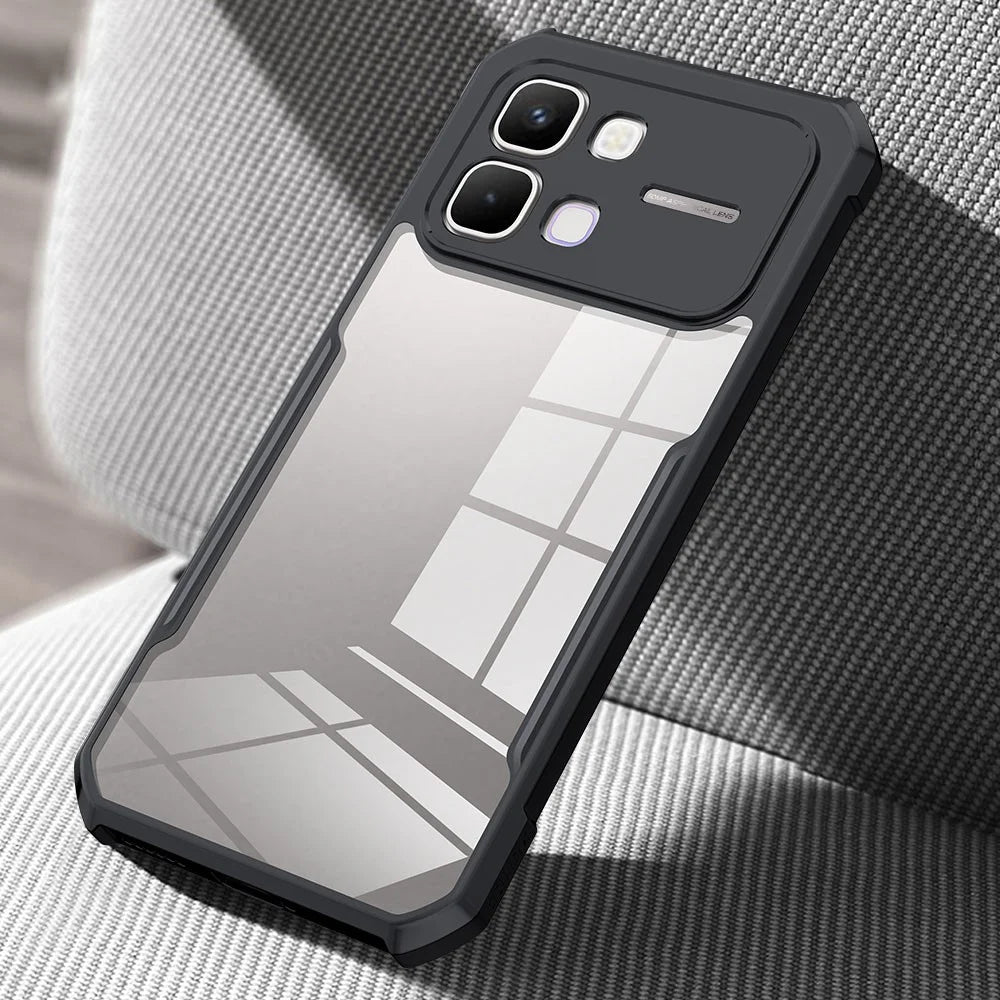 XUNDD For Infinix Note Edge 5G Case Dropproof TPU + Acrylic Clear Back Phone Cover - Black - 4