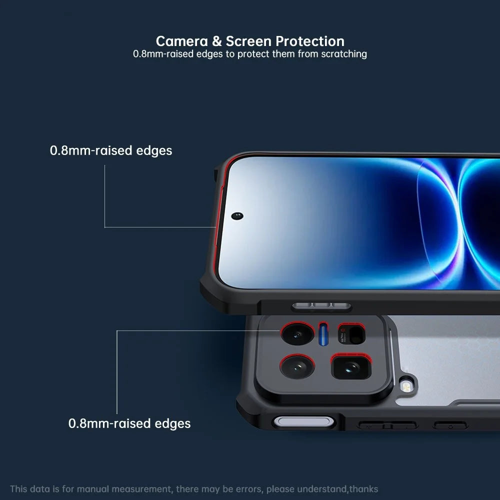 XUNDD For vivo iQOO 15 Ultra 5G Case Dropproof TPU + Acrylic Clear Back Phone Cover - Black - 4