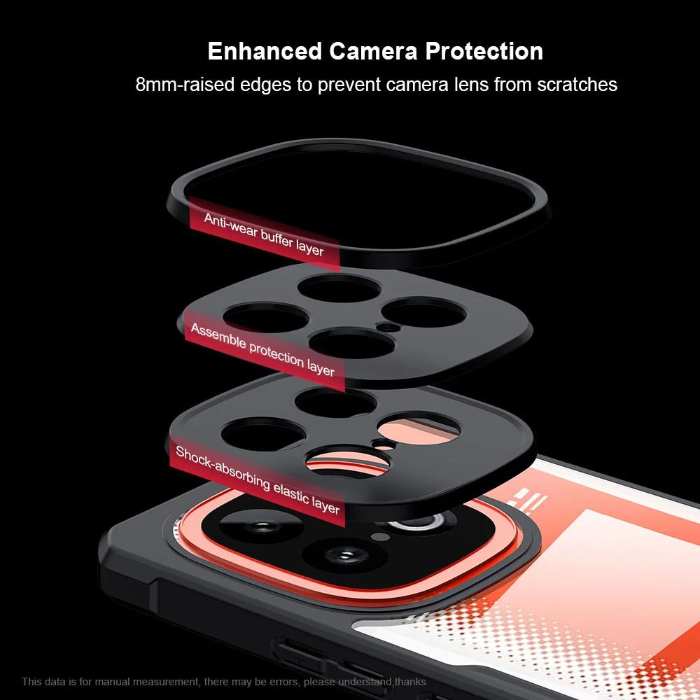 XUNDD For vivo iQOO Neo10 5G Case Dropproof TPU + Acrylic Clear Back Phone Cover - Black - 6